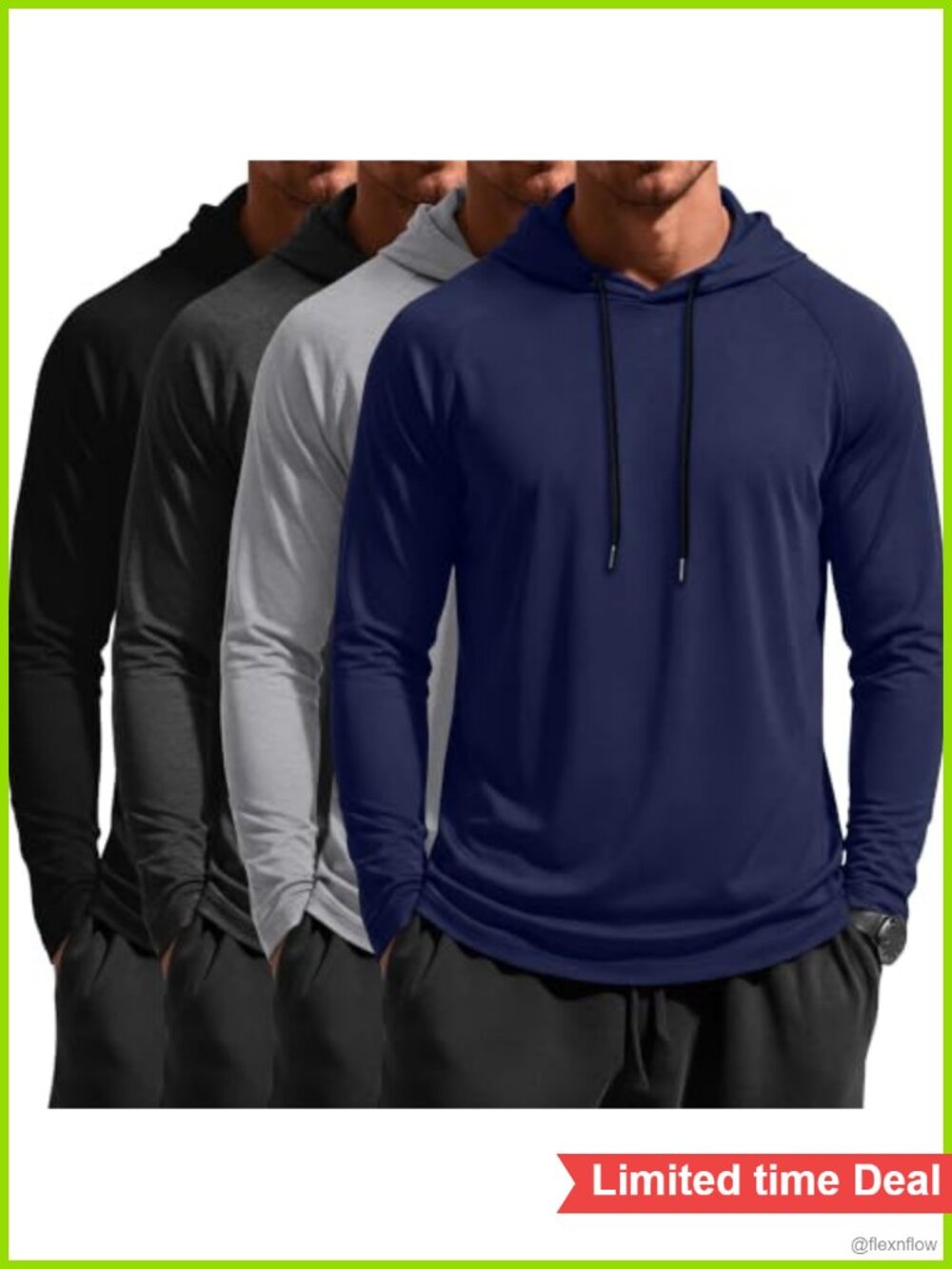 4 Pack Big & Tall Hoodies Men's Sweatshirts Long Sleeve Pullover